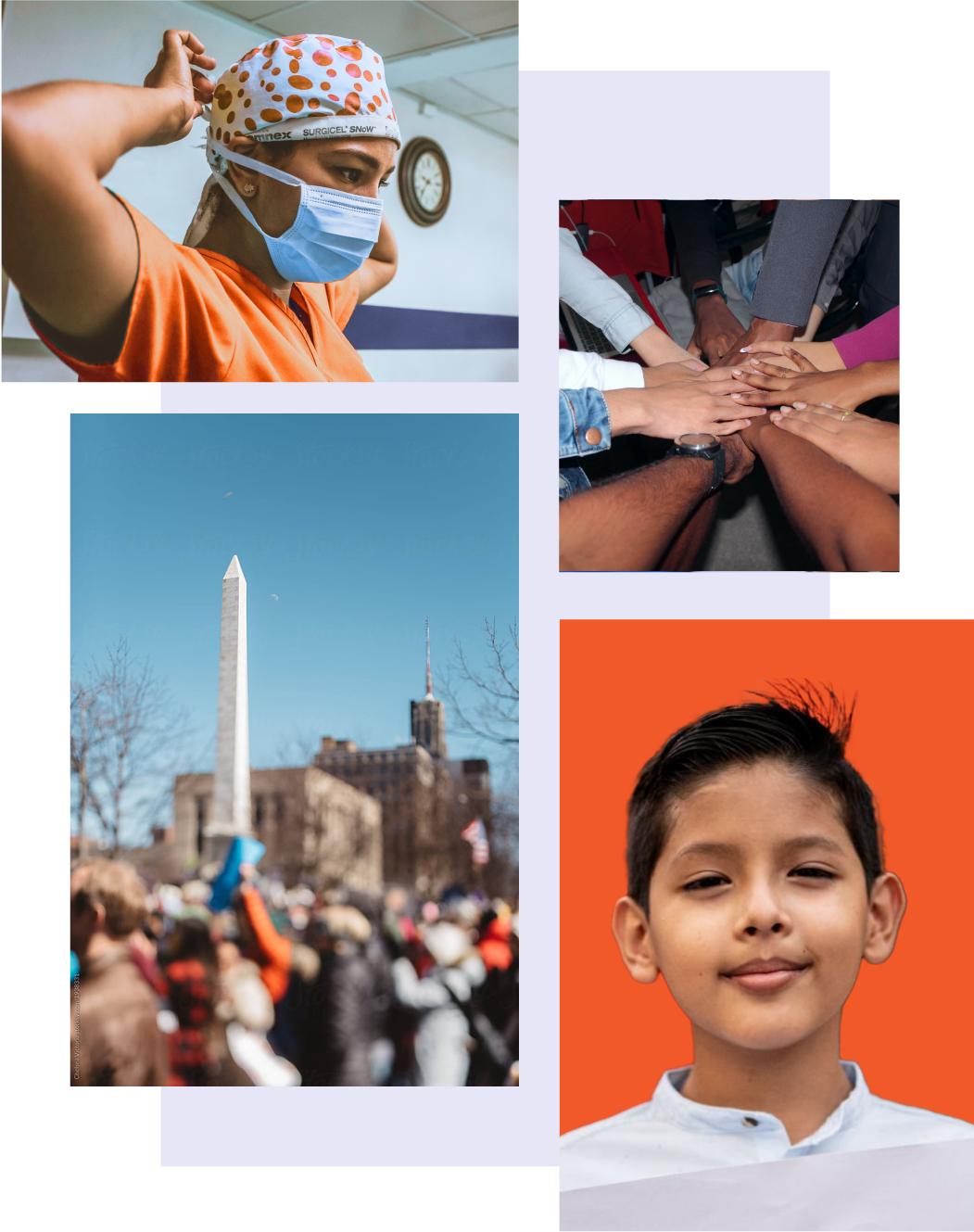 collage of people