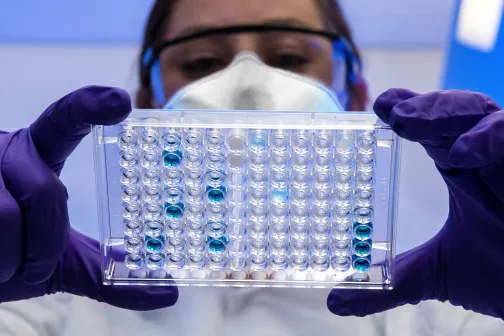 woman running some tests
