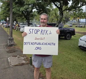 DPH member at No Kings in Hilo, Hawaii